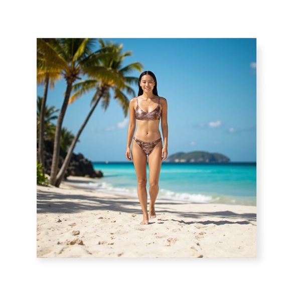 new Vintage 90’s: Lucky Brand ✌︎︎ Tie Dye Bikini Bottoms ✌︎︎ Floral Print Pink - Picture 2 of 16